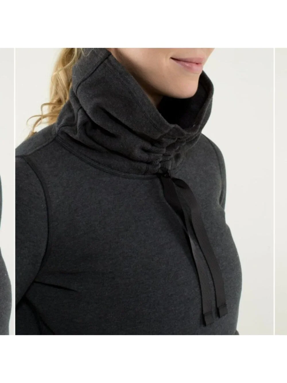 Lululemon Avenue Pullover Heathered Black / Black